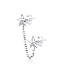 Double Star Stud Earrings Chain STC-80